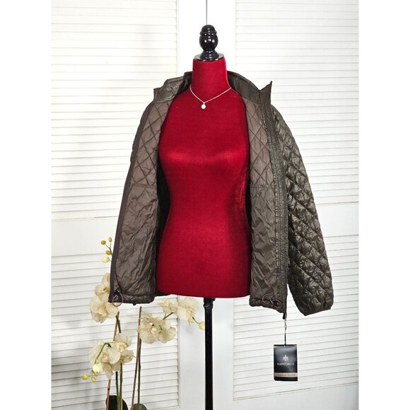 NWD Rainforest Women’s Brown Polyester Thermoluxe Puffer Jacket Size Small 1753 - Picture 7 of 14